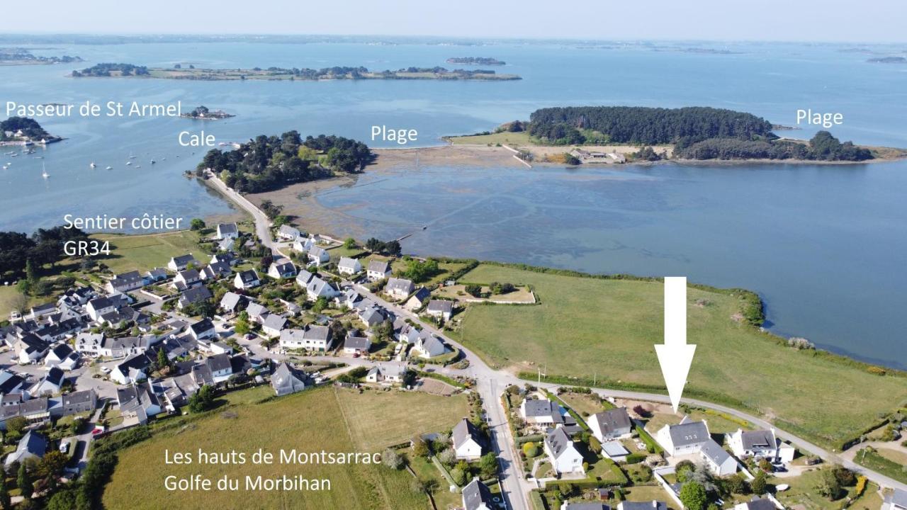 Maison Golfe Du Morbihan - Vue Mer - Plage A 600M - 6 Chambres Séné Zewnętrze zdjęcie